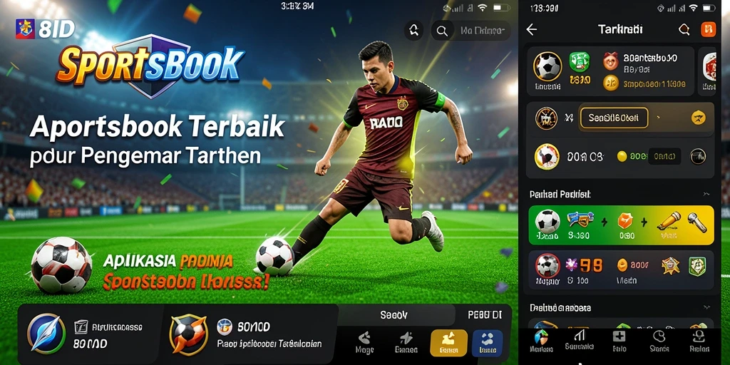 Tampilan gameplay interaktif 8ID dalam aplikasi Sportsbook.