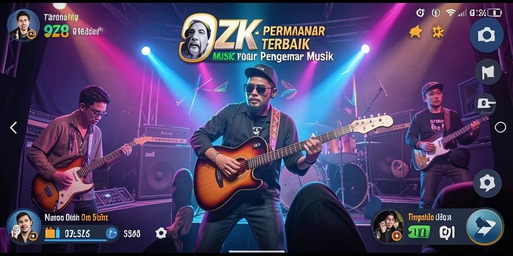 Screenshot gameplay 9ZK menampilkan keseruan permainan musik.