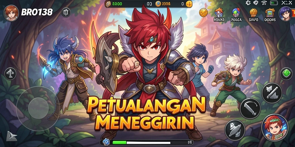 Screenshot gameplay BRO138 yang menampilkan aksi seru dalam dunia anime.