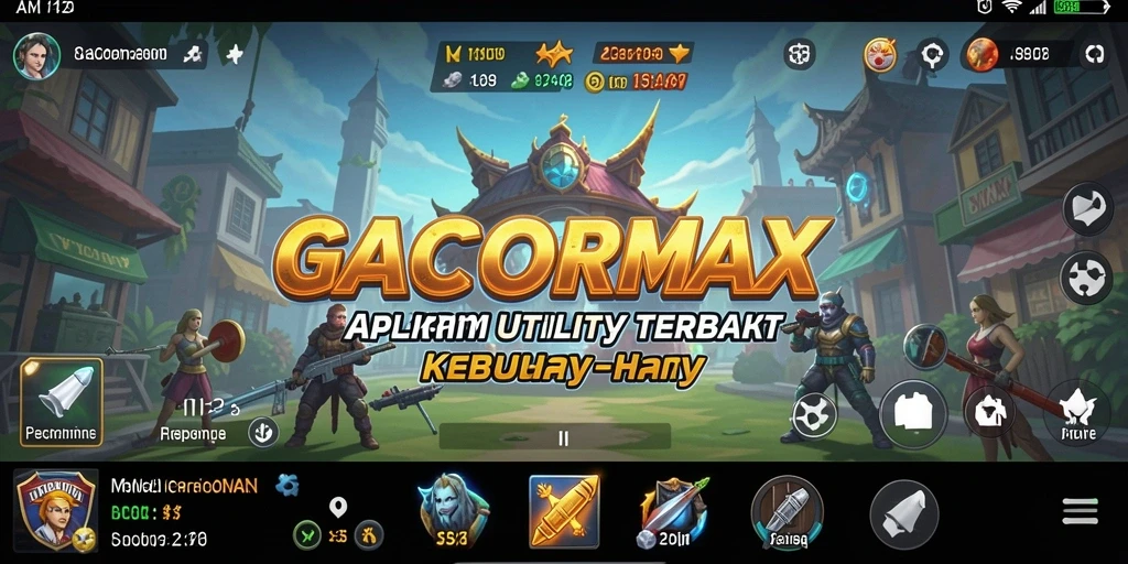 Screenshot utama GACORMAX menunjukkan tampilan antarmuka pengguna yang intuitif.