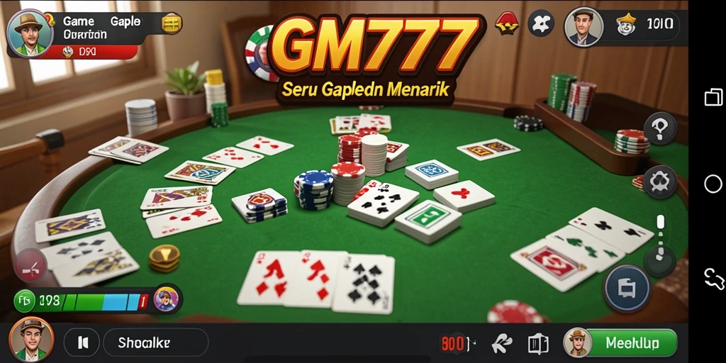 Tampilan gameplay Gaple yang menakjubkan di GM777.