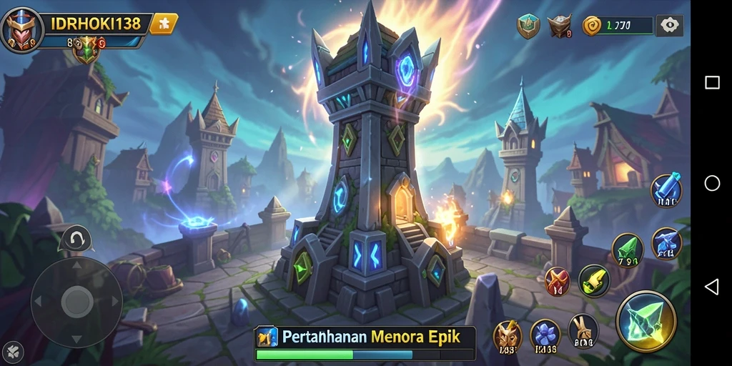 Tampilan menakjubkan dari permainan Tower Defense IDRHOKI138.