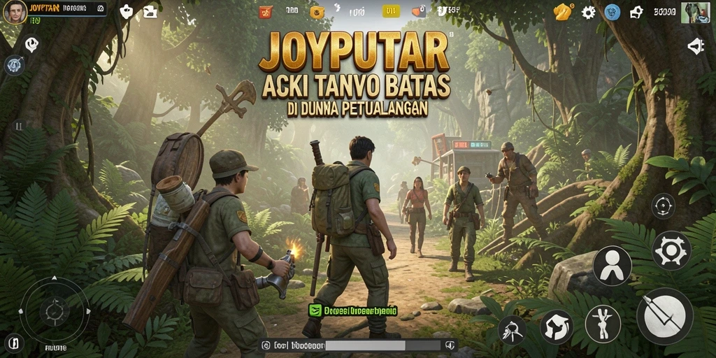 Screenshot gameplay JOYPUTAR yang menunjukkan aksi mendebarkan dan karakter yang beragam.