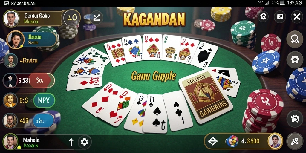 Tampilan seru gameplay Gaple di KAGANDAN yang menghibur.