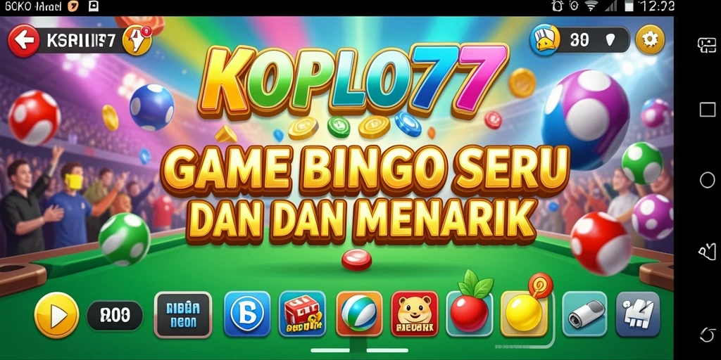 Screenshot utama KOPLO77 menampilkan gameplay Bingo yang seru.