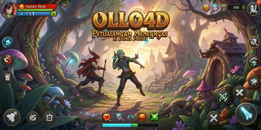 Tangkapan layar dari gameplay OLLO4D yang menunjukkan aksi petualangan seru.