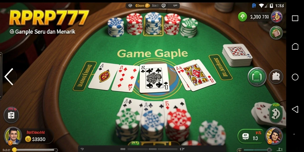 Tampilan seru dalam gameplay Gaple RPRP777.