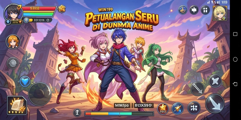 Tampilan gameplay WIN199 yang menampilkan aksi seru di dunia Anime.