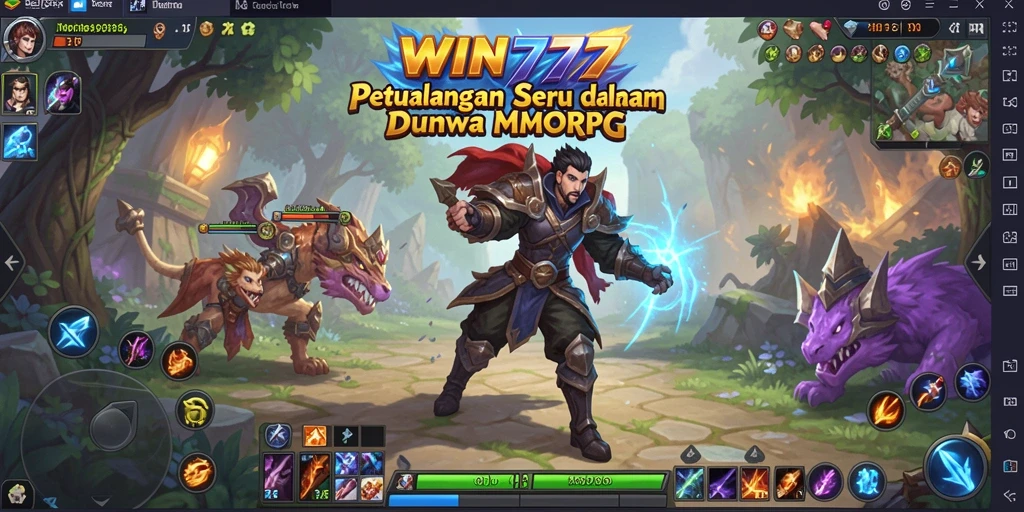 Tampilan gameplay <strong>WIN777</strong> yang menakjubkan dalam dunia MMORPG.