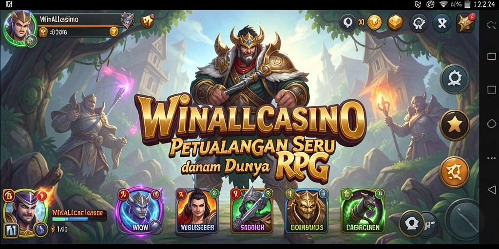 Tangkapan layar gameplay seru dari WINALLCASINO dengan aksi RPG mendebarkan.