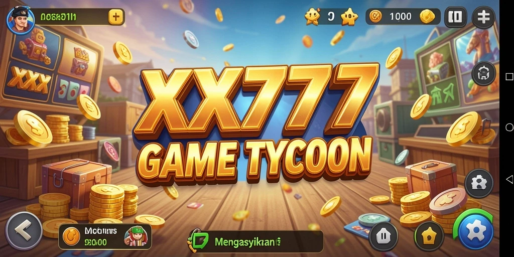 Screenshot utama <strong>XXX777</strong> menampilkan gameplay Tycoon yang menarik.