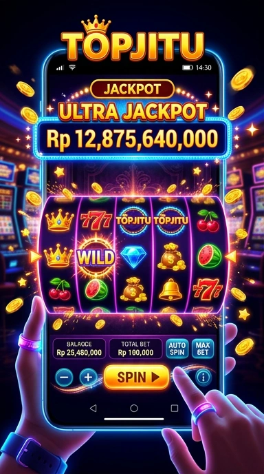 Tampilan aplikasi topjitu yang sederhana dan informatif.